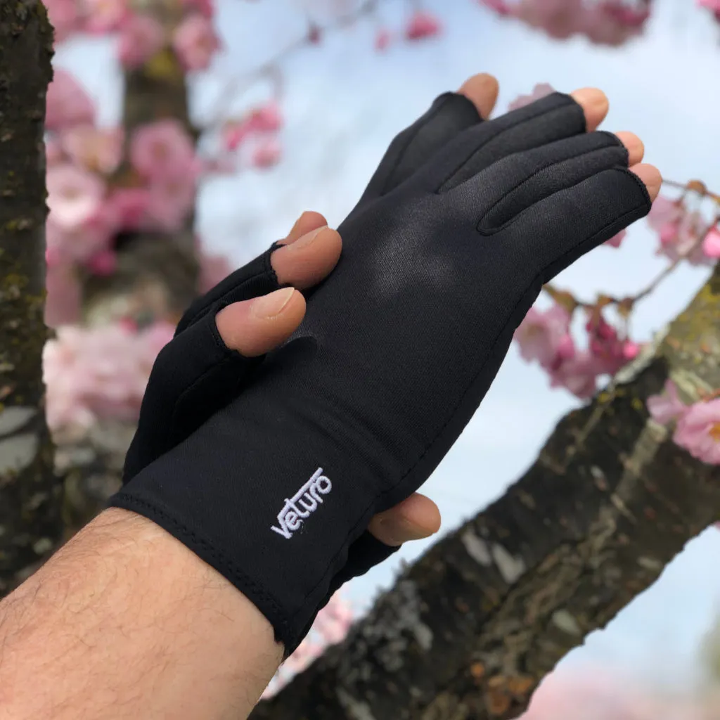 Infrared Fleece Open Finger Gloves Palm Grip