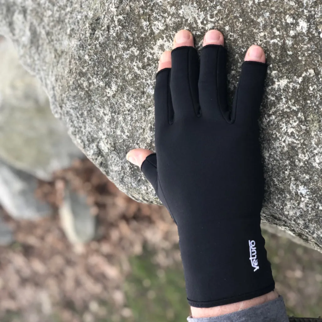 Infrared Fleece Open Finger Gloves Palm Grip