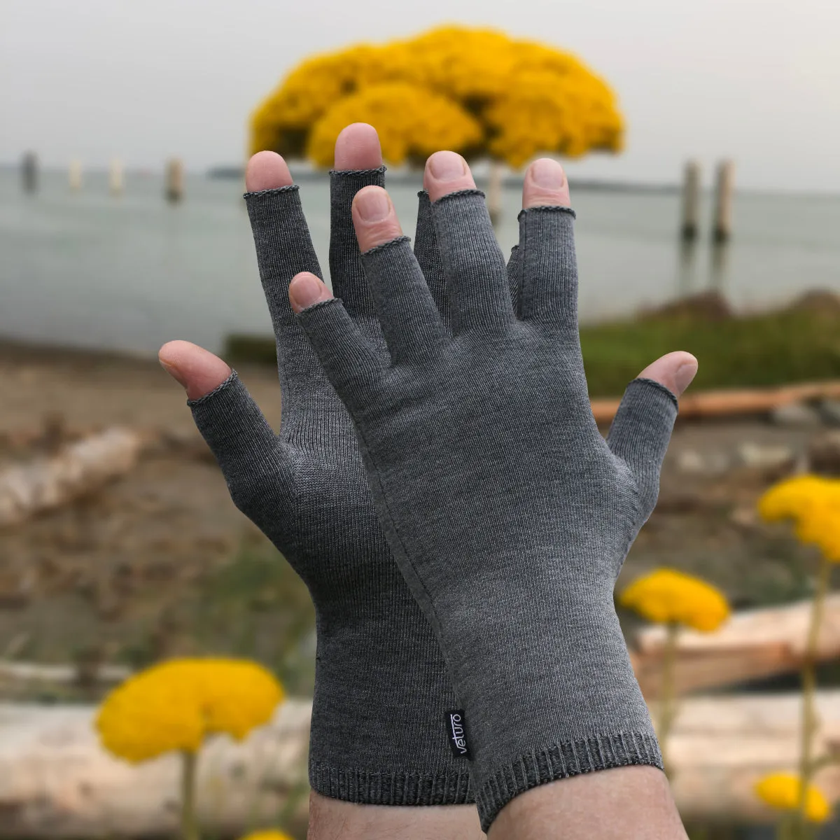 Infrared Seamless PR Open Finger Gloves 3D Knit