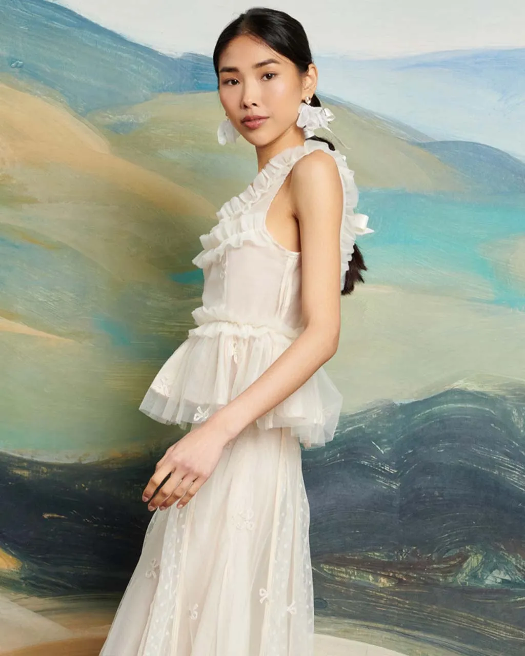 Jolene Tulle Ruffle Top