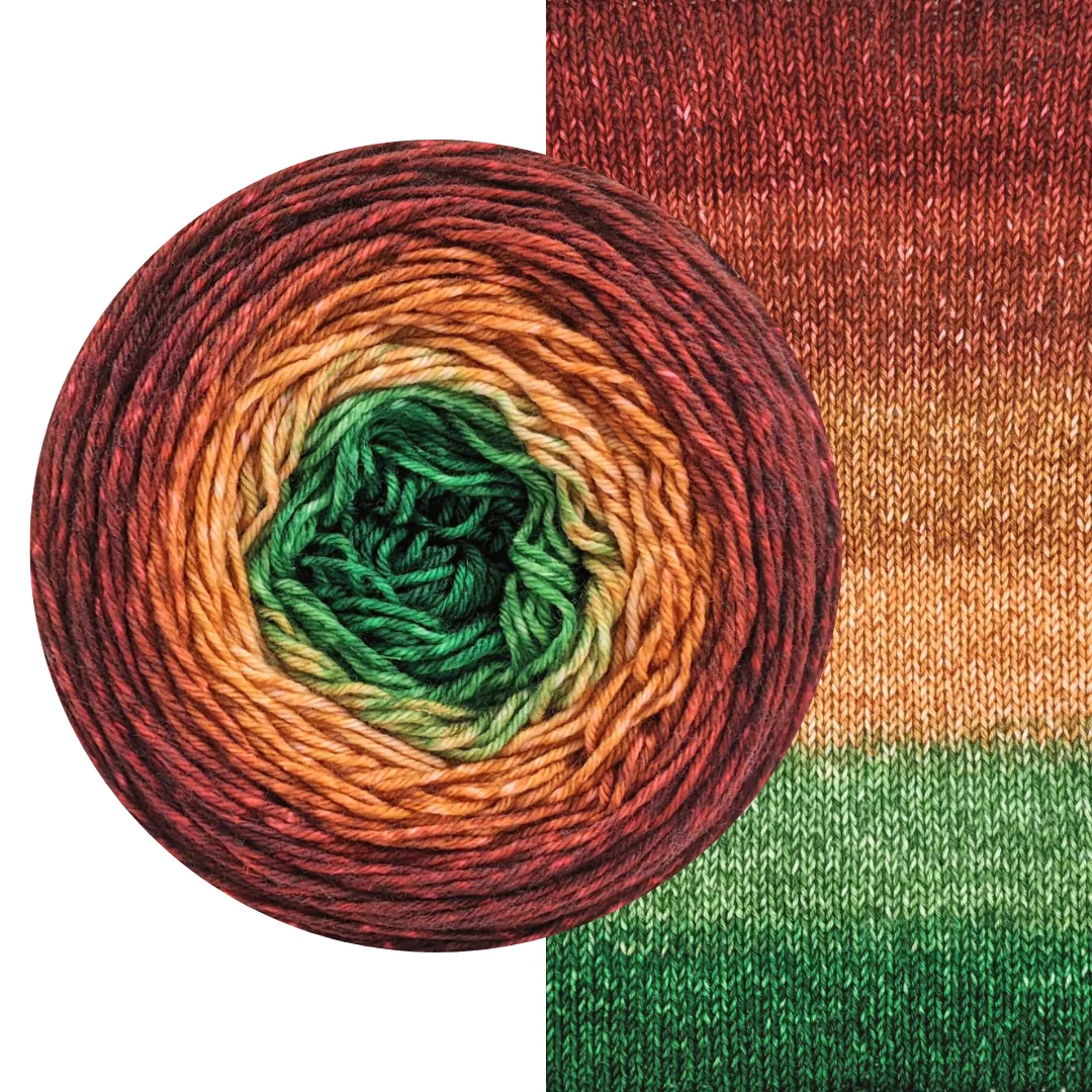 Knitcircus Yarns: Old Fashioned Christmas Gradient, ready to ship yarn