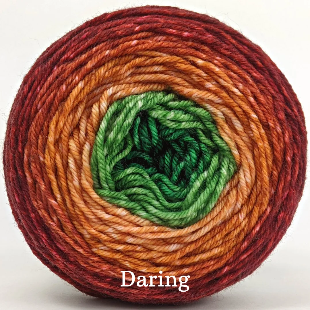 Knitcircus Yarns: Old Fashioned Christmas Gradient, ready to ship yarn