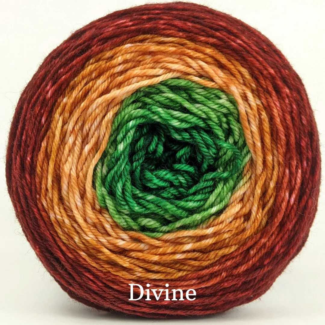 Knitcircus Yarns: Old Fashioned Christmas Gradient, ready to ship yarn
