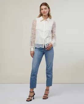 Lace Button Up Shirt