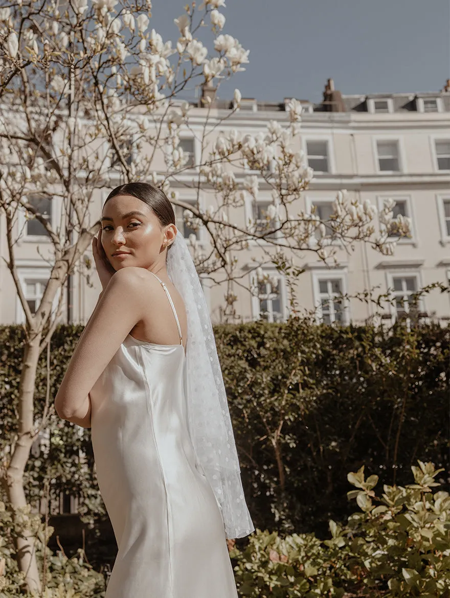 Large Polka Dot Midi Veil
