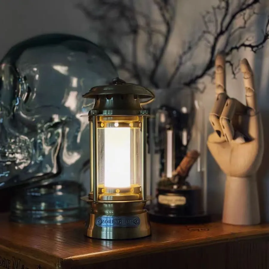 LED Barebones Lantern - Brass Camping Lantern