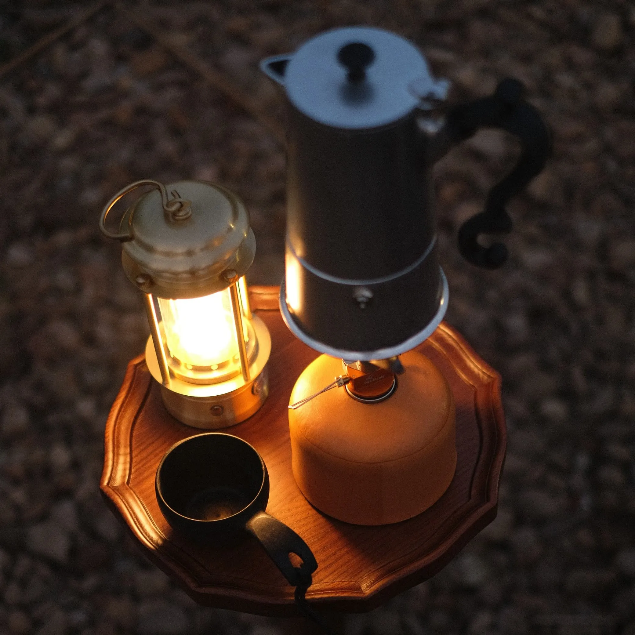 LED Barebones Lantern - Brass Camping Lantern