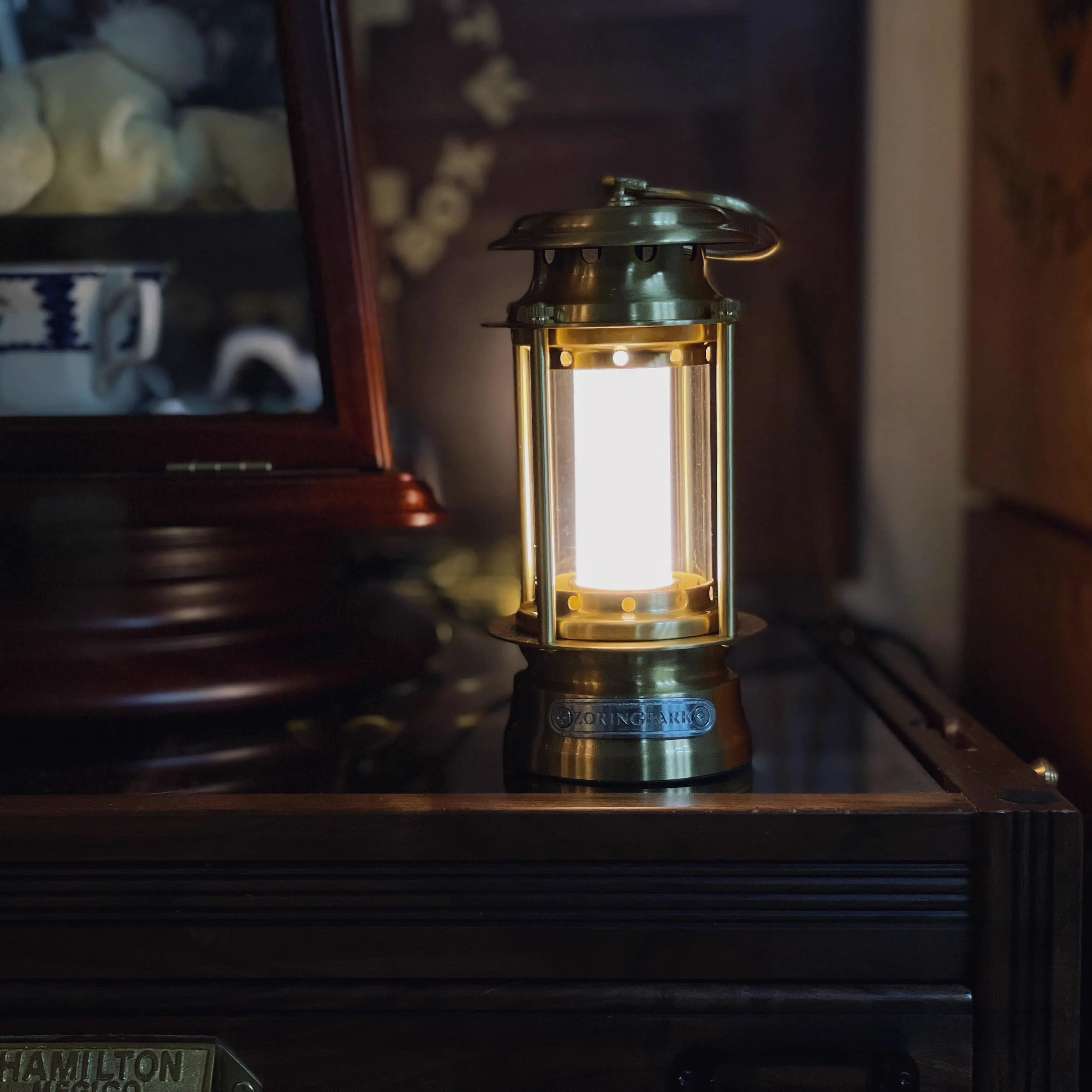 LED Barebones Lantern - Brass Camping Lantern