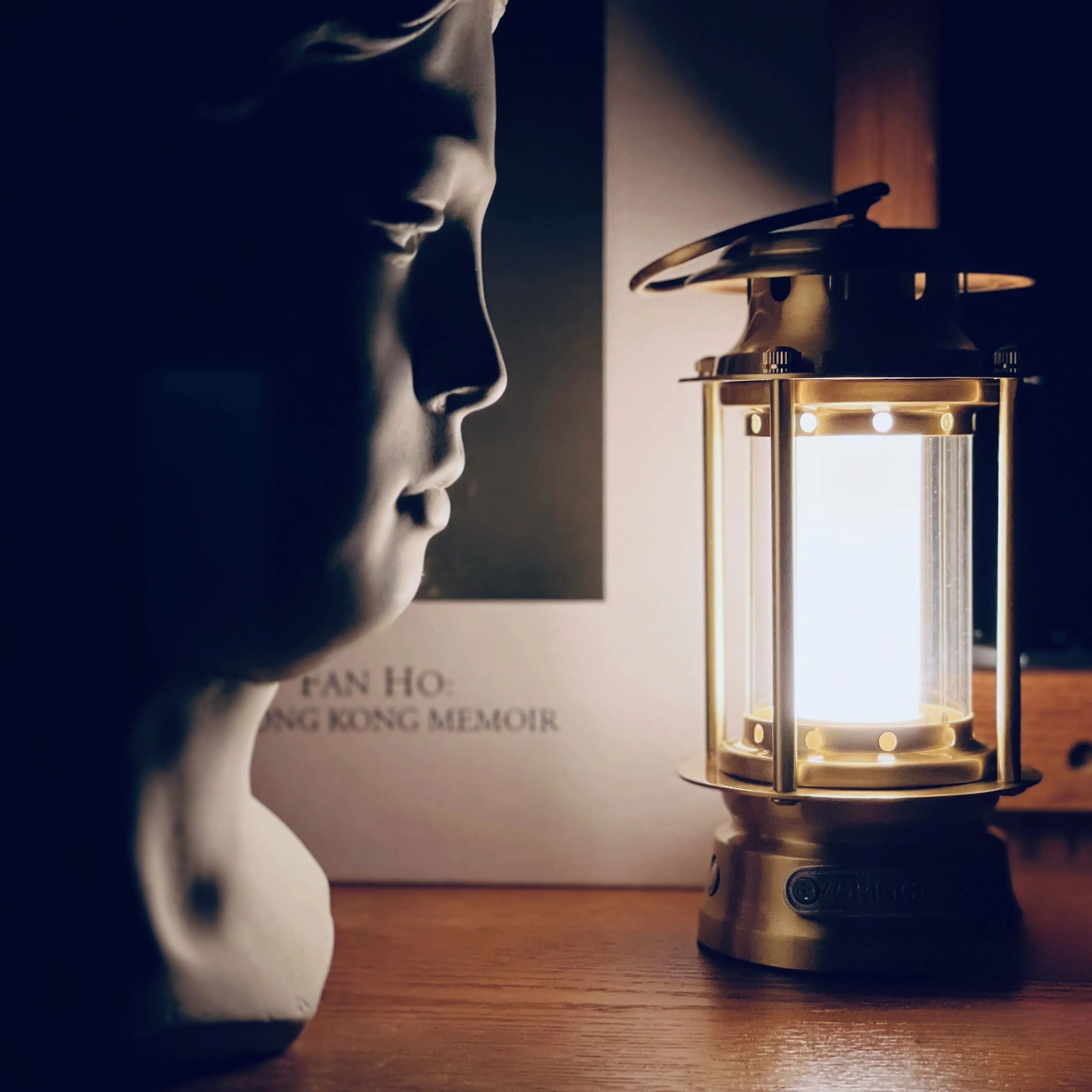 LED Barebones Lantern - Brass Camping Lantern