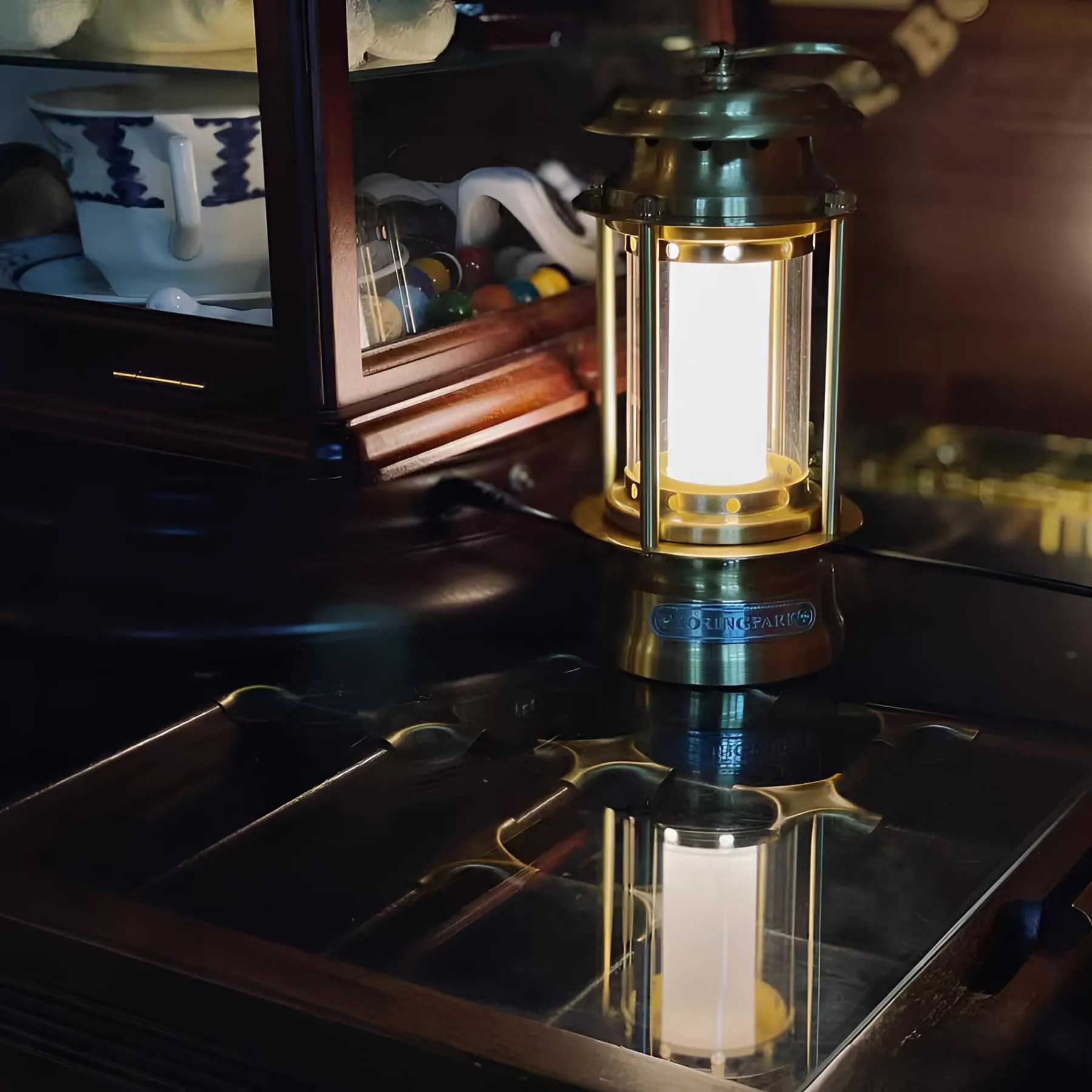 LED Barebones Lantern - Brass Camping Lantern
