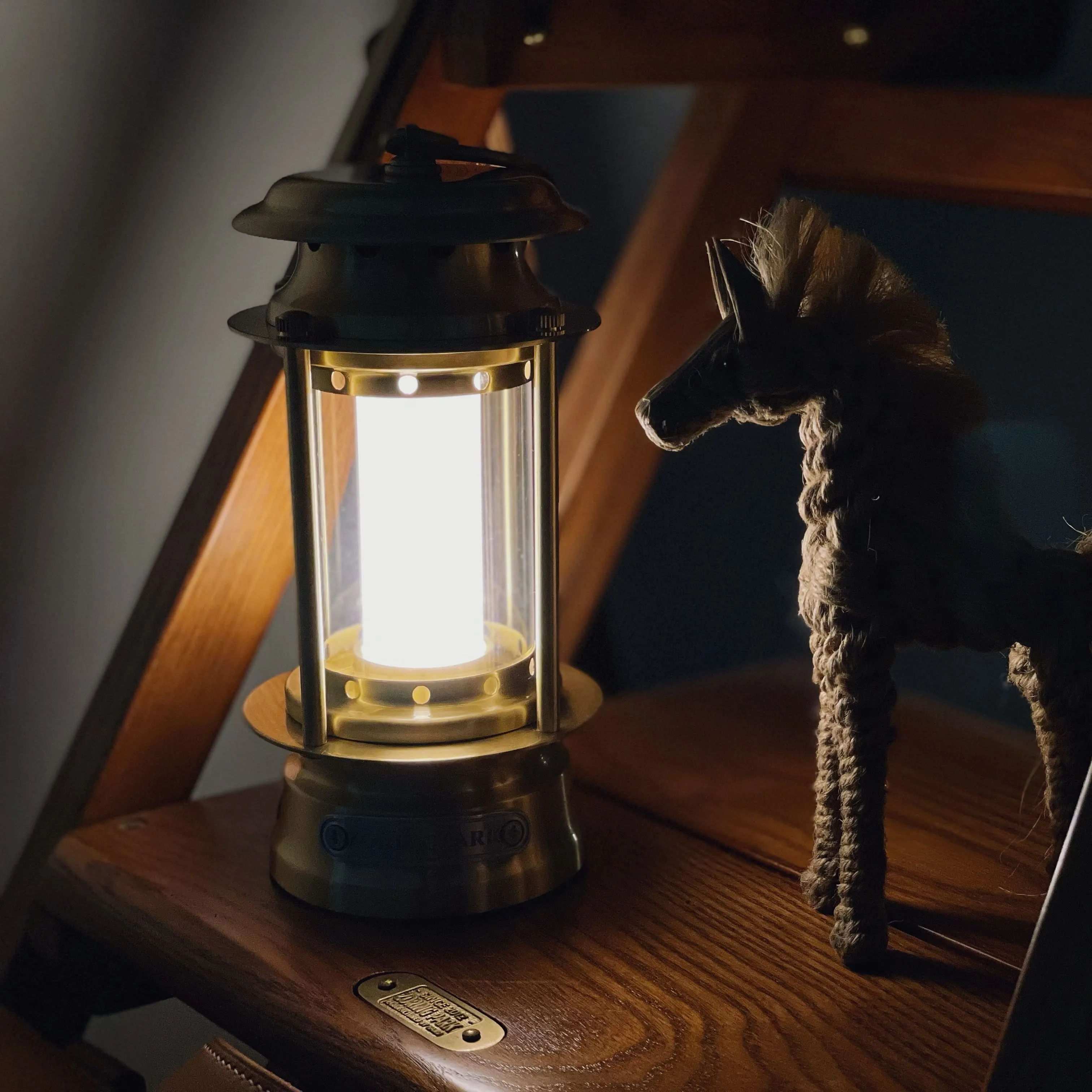 LED Barebones Lantern - Brass Camping Lantern