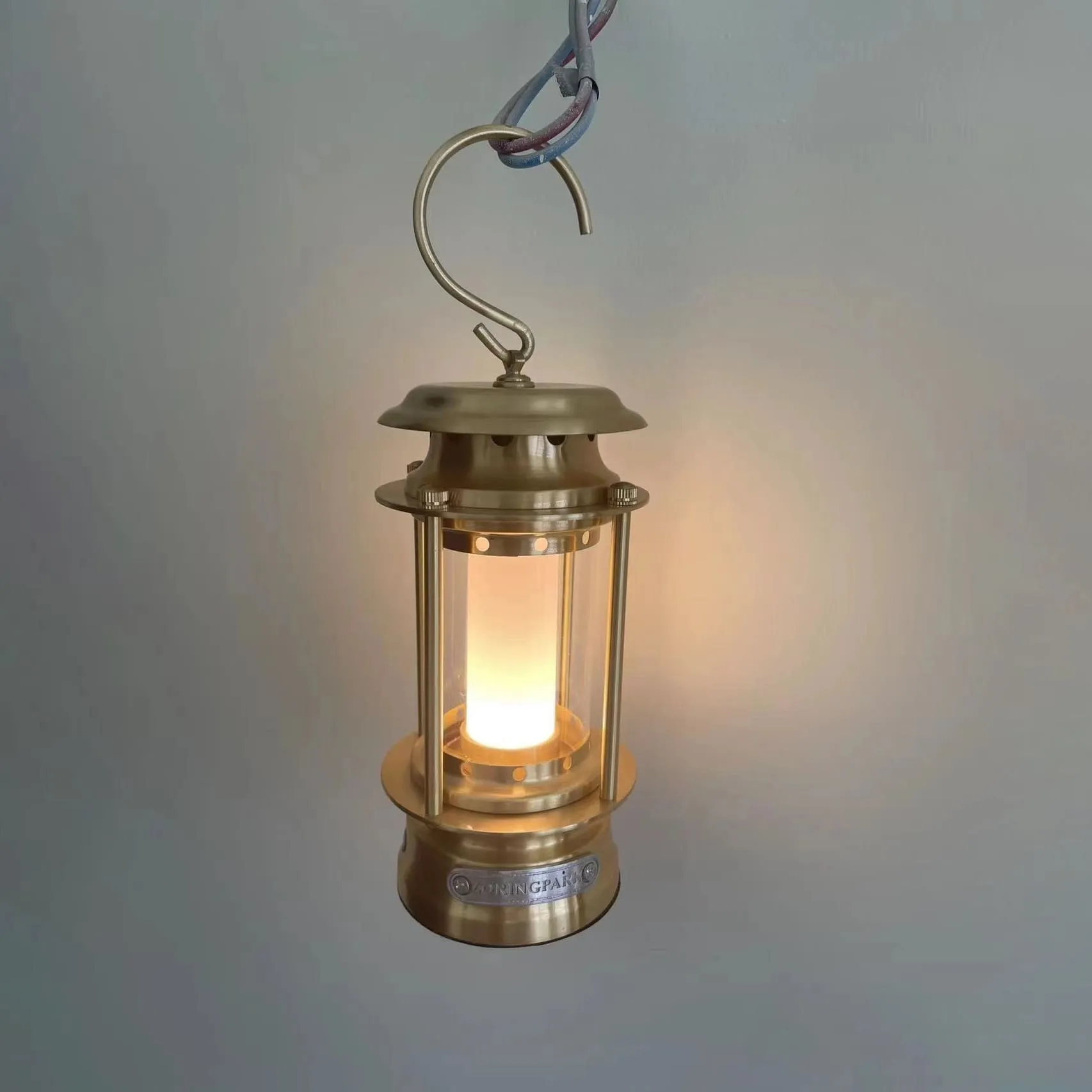 LED Barebones Lantern - Brass Camping Lantern