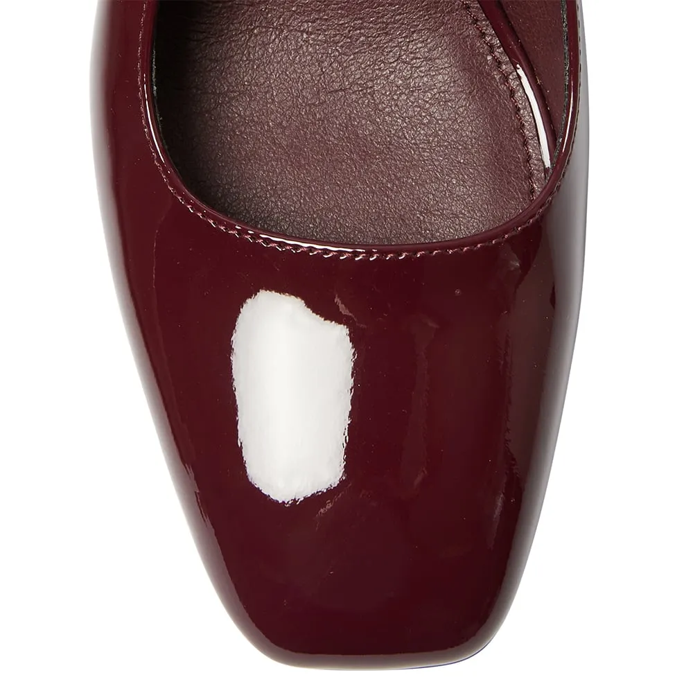 Lenora Heel in Wine Patent