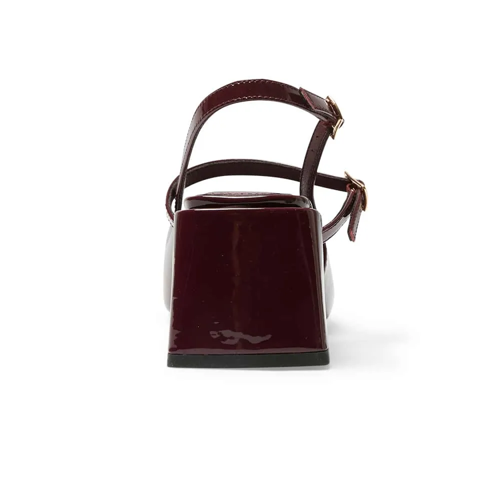 Lenora Heel in Wine Patent