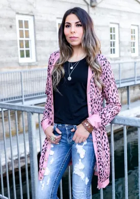 Leopard Button Snap Cardigan | S-2XL