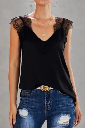 Love Light Lace V-Neck Tank Top - 5 Colors
