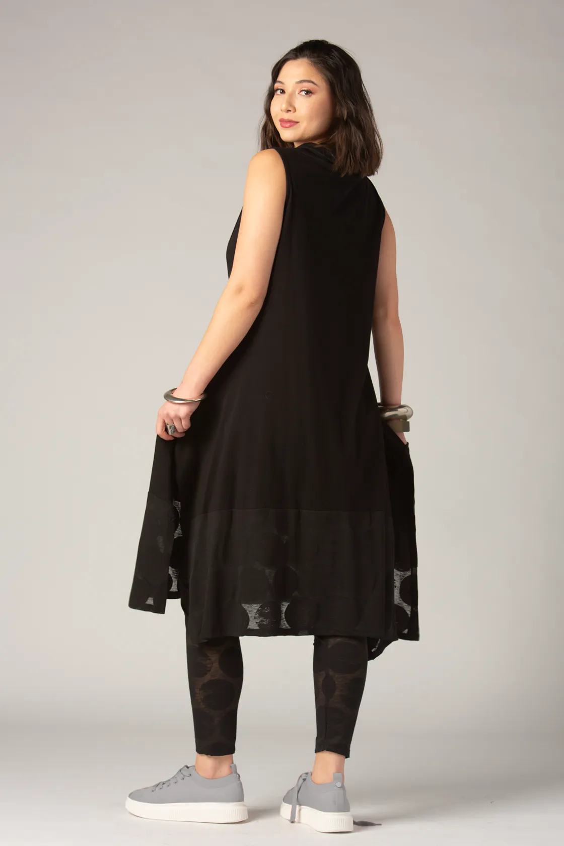 LUUKAA N/S Tunic in Black Dots