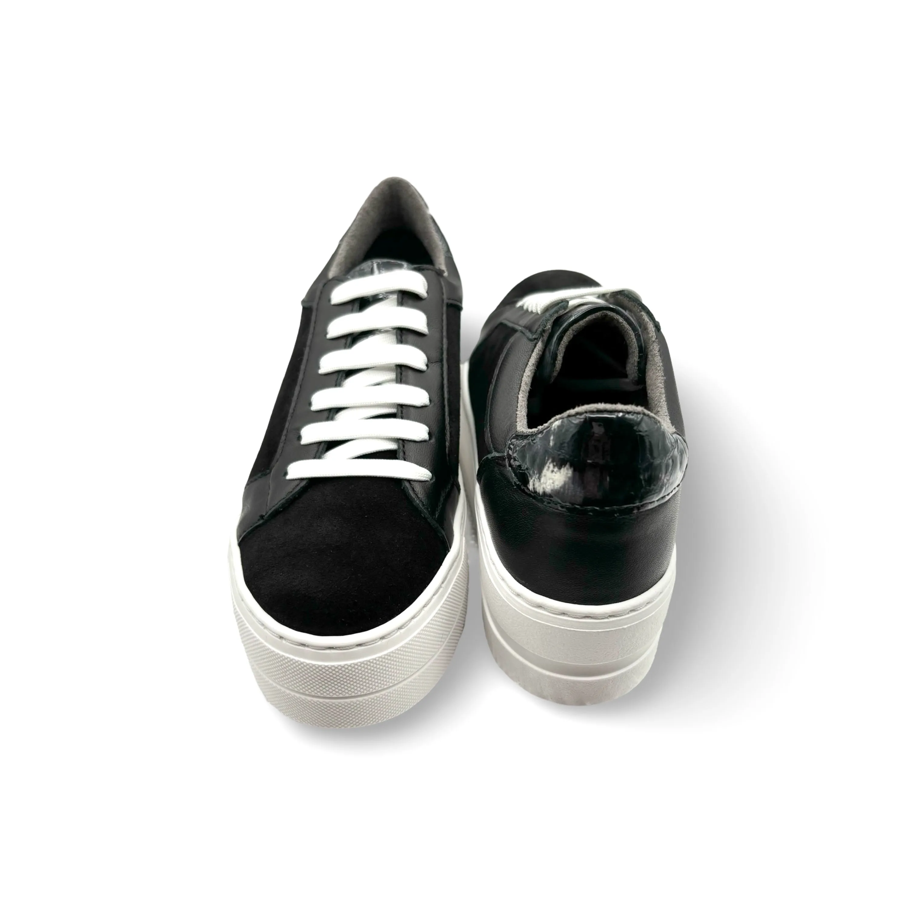 MAUDE Black Lace Up Trainer