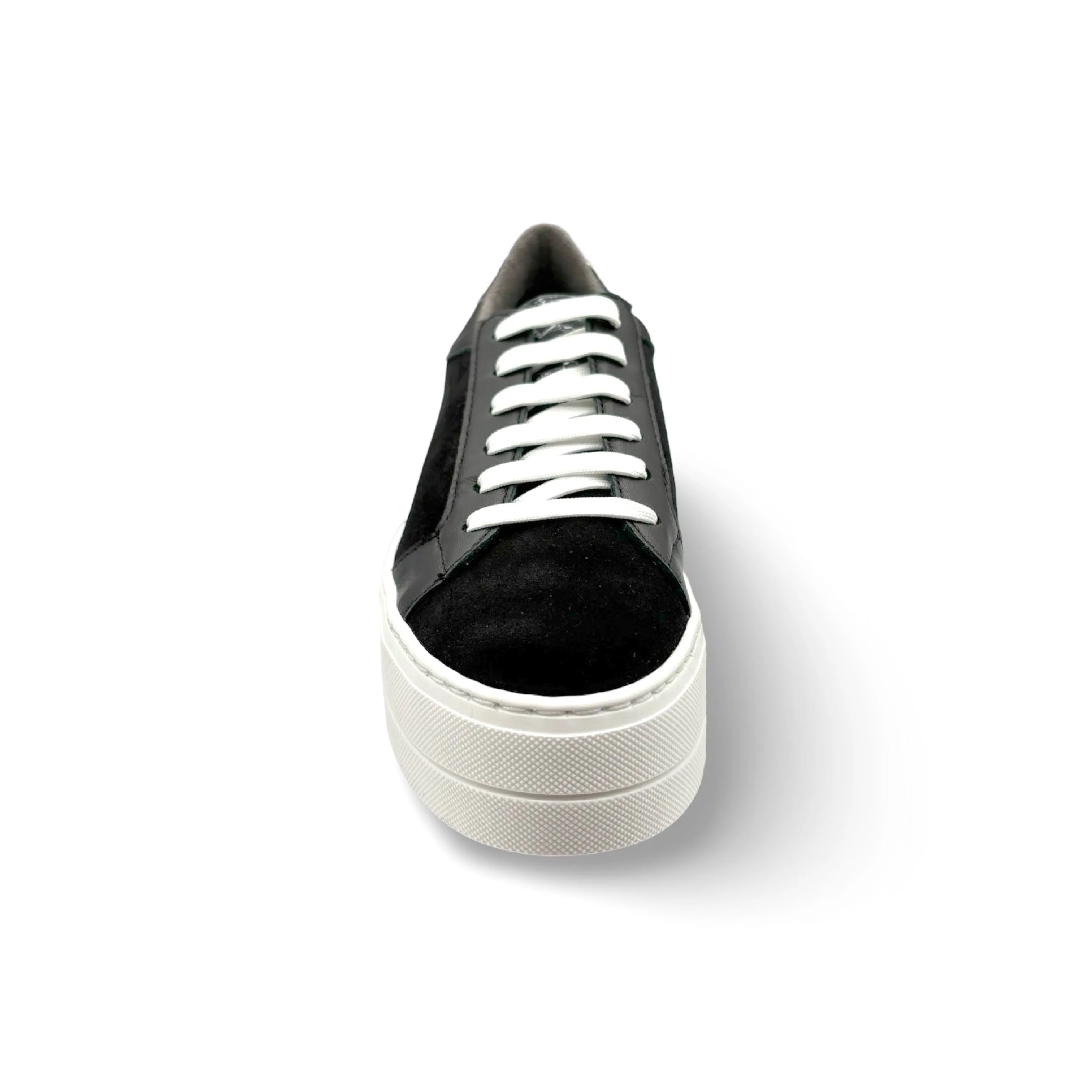MAUDE Black Lace Up Trainer