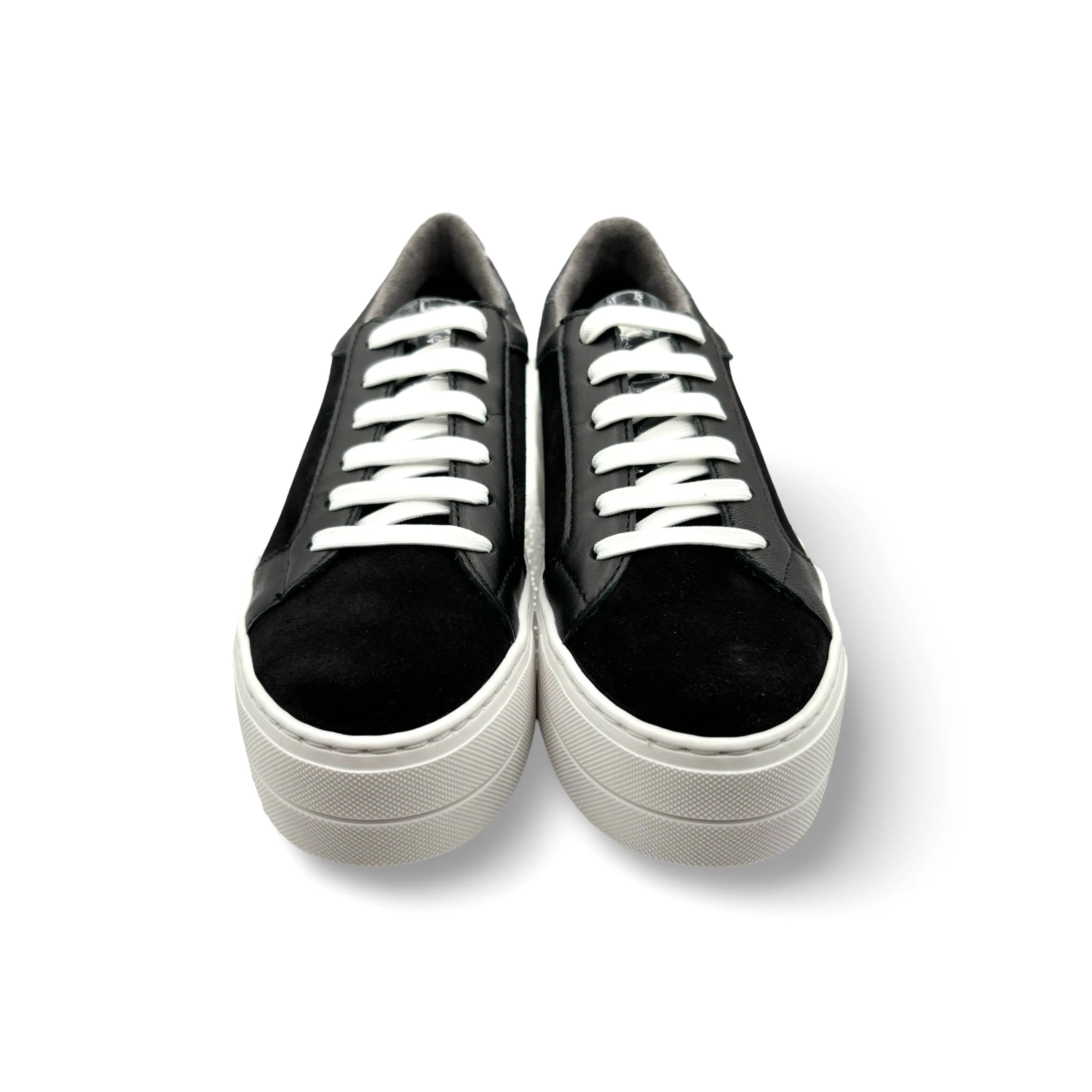 MAUDE Black Lace Up Trainer