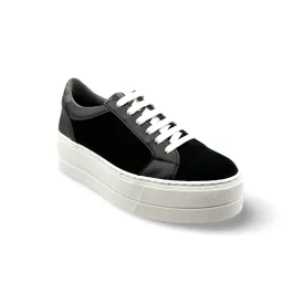 MAUDE Black Lace Up Trainer