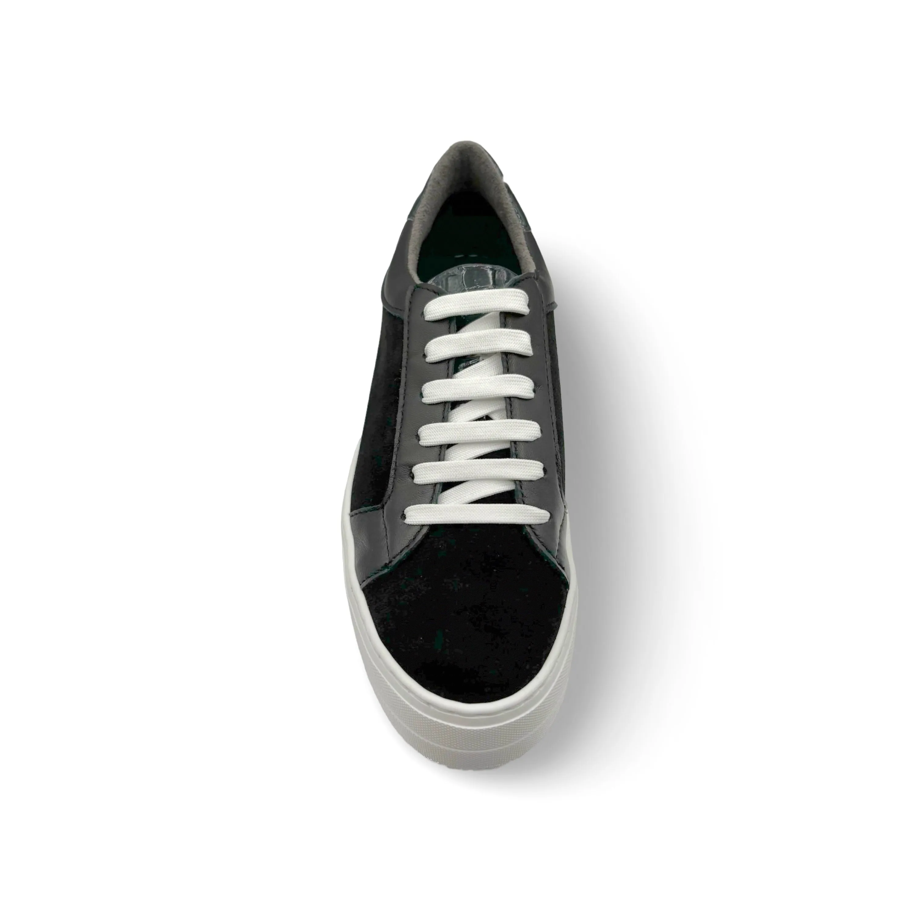 MAUDE Black Lace Up Trainer
