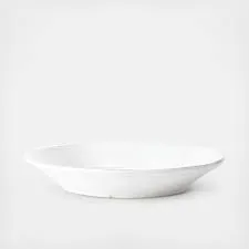 Melamine Lastra White Shallow Bowl