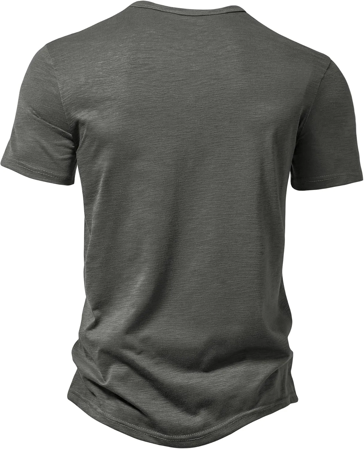 Men's Short Sleeve Henley Shirt Casual Stretchy Slim Fit T Shirt