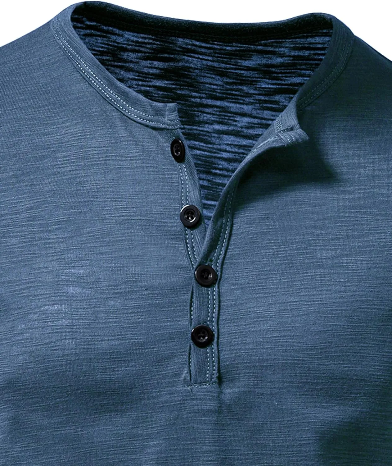 Men's Short Sleeve Henley Shirt Casual Stretchy Slim Fit T Shirt
