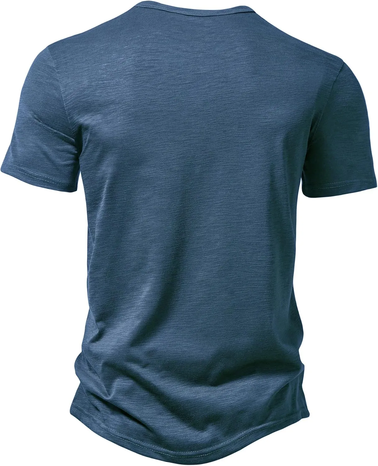 Men's Short Sleeve Henley Shirt Casual Stretchy Slim Fit T Shirt