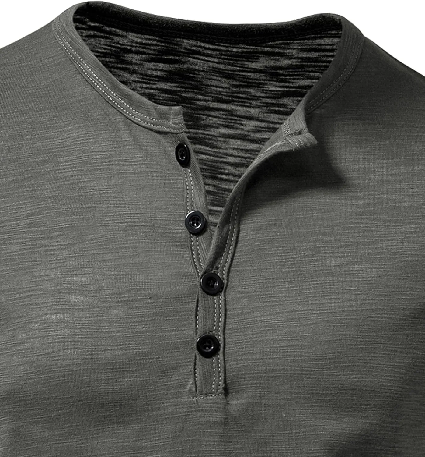 Men's Short Sleeve Henley Shirt Casual Stretchy Slim Fit T Shirt