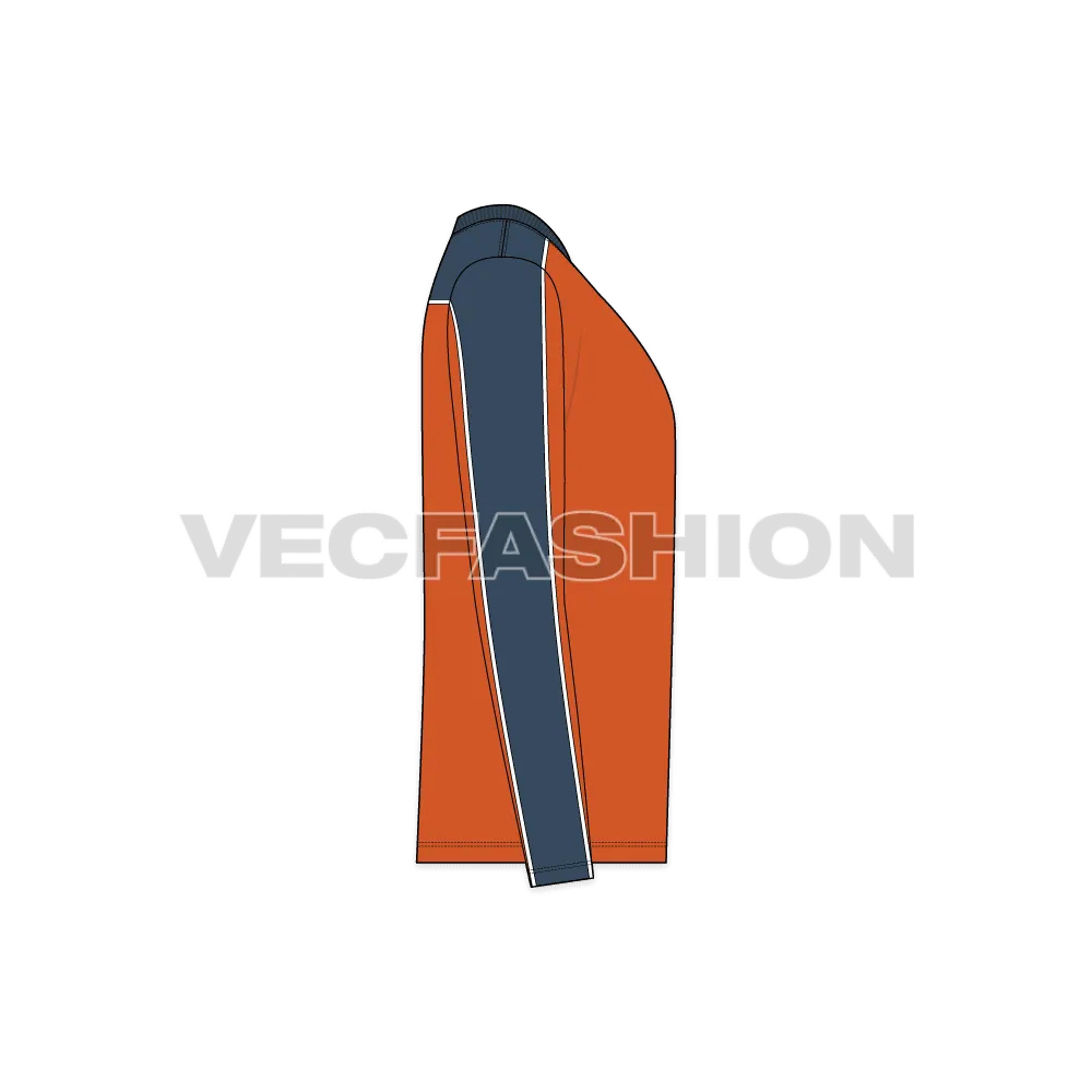 Mens V Neck Long Sleeved Shirt
