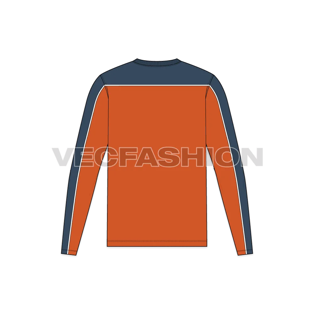 Mens V Neck Long Sleeved Shirt