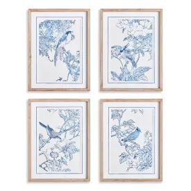 MONOCHROMATIC BIRD STUDY, SET OF 4 BY NAPA HOME & GARDEN