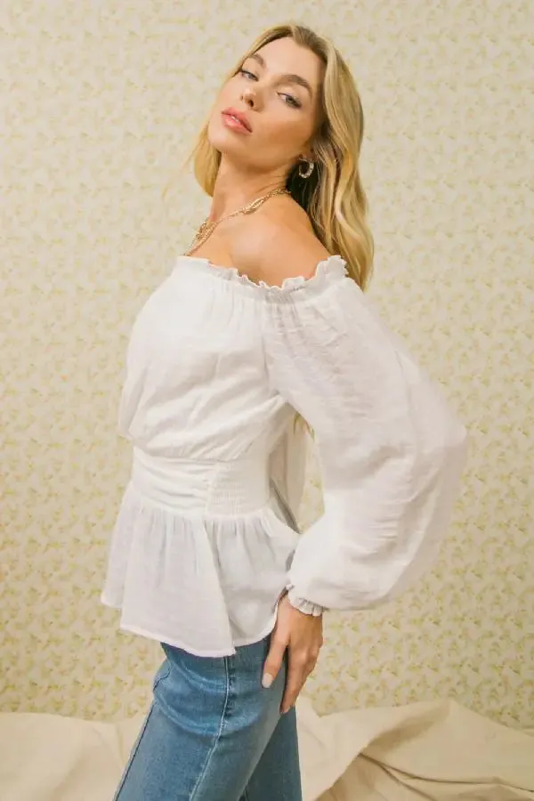 Off Shoulder Ruffled Top