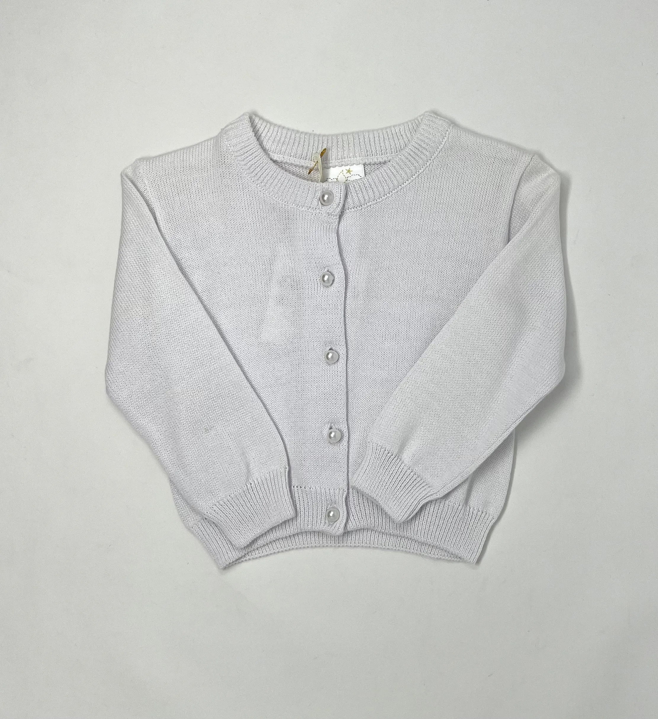 Pearl Button Cardigan - White