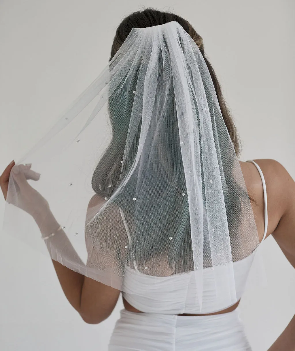 Pearl Tulle Veil