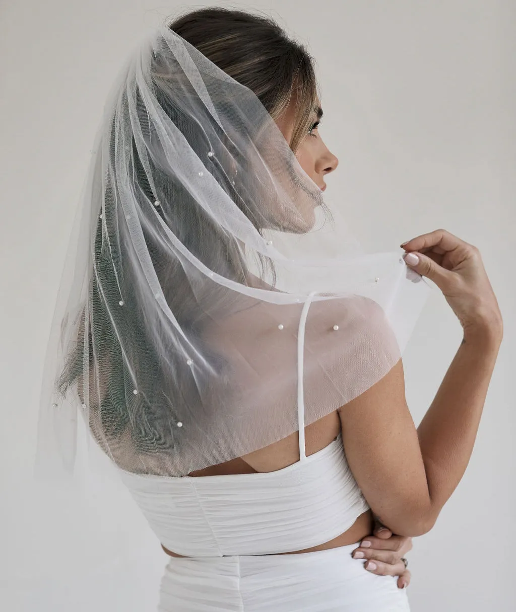 Pearl Tulle Veil