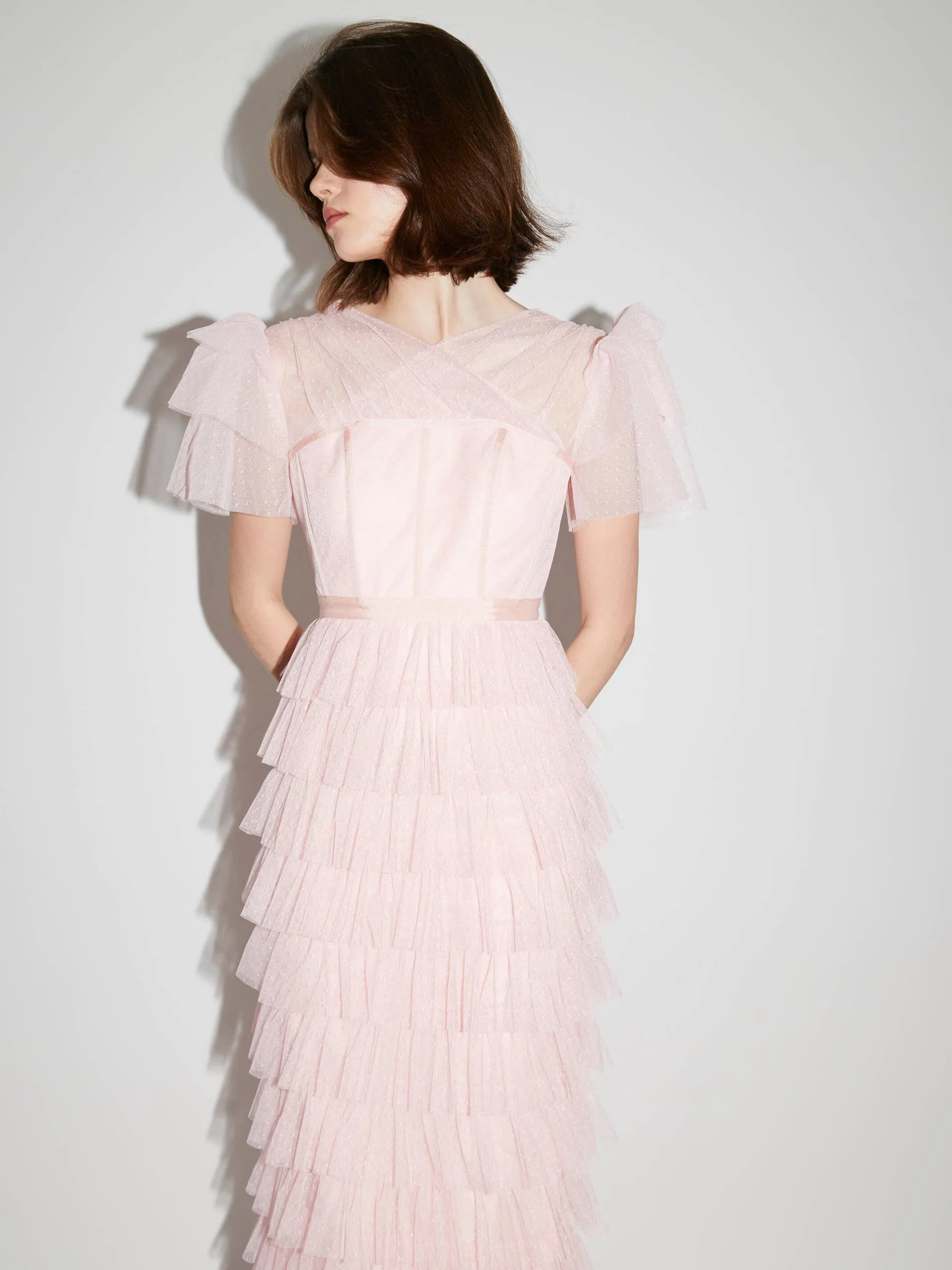 Pink tulle Giuliana dress