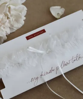Polka Dot White Tulle Garter