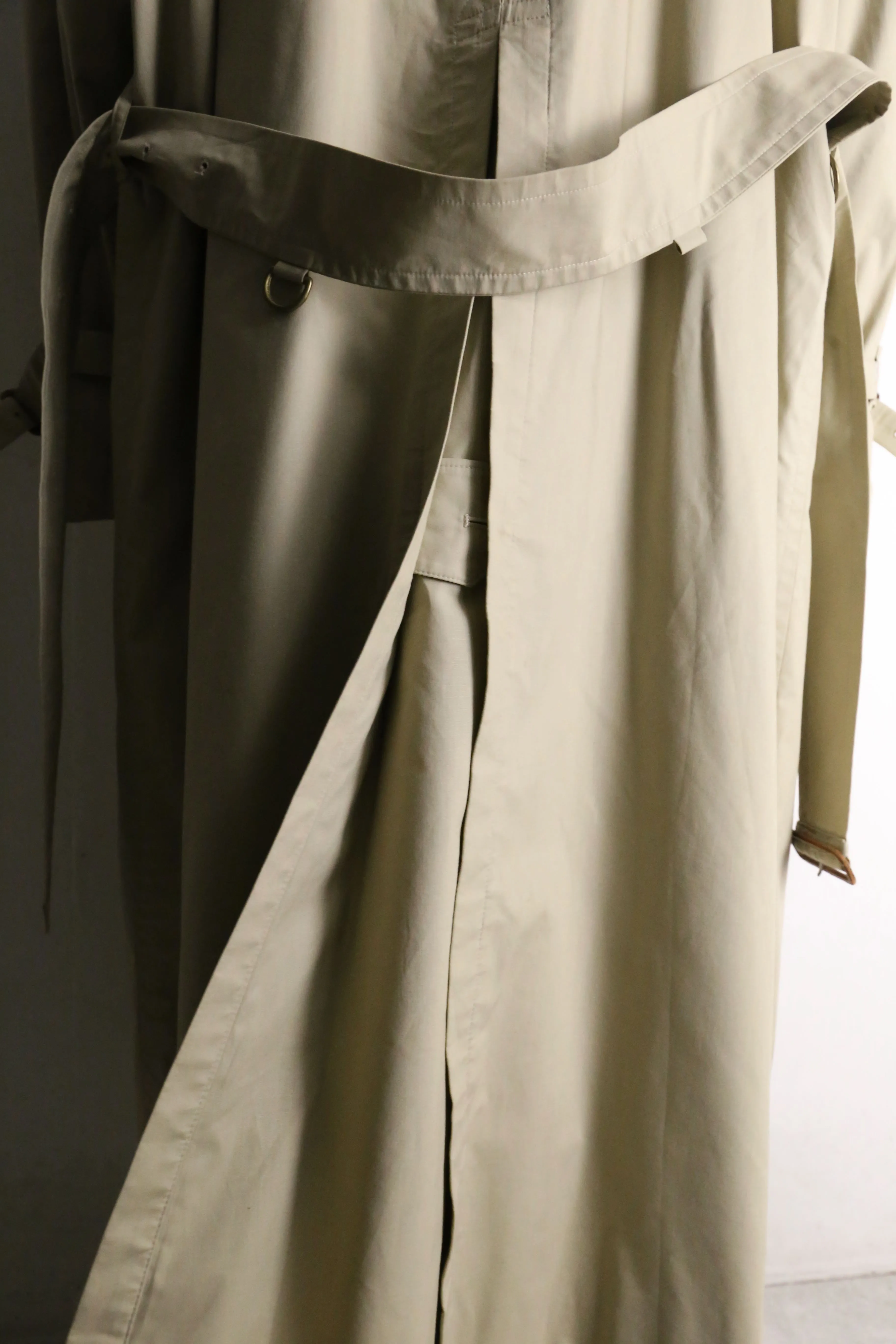 "Burberry's" natural beige long trench coat