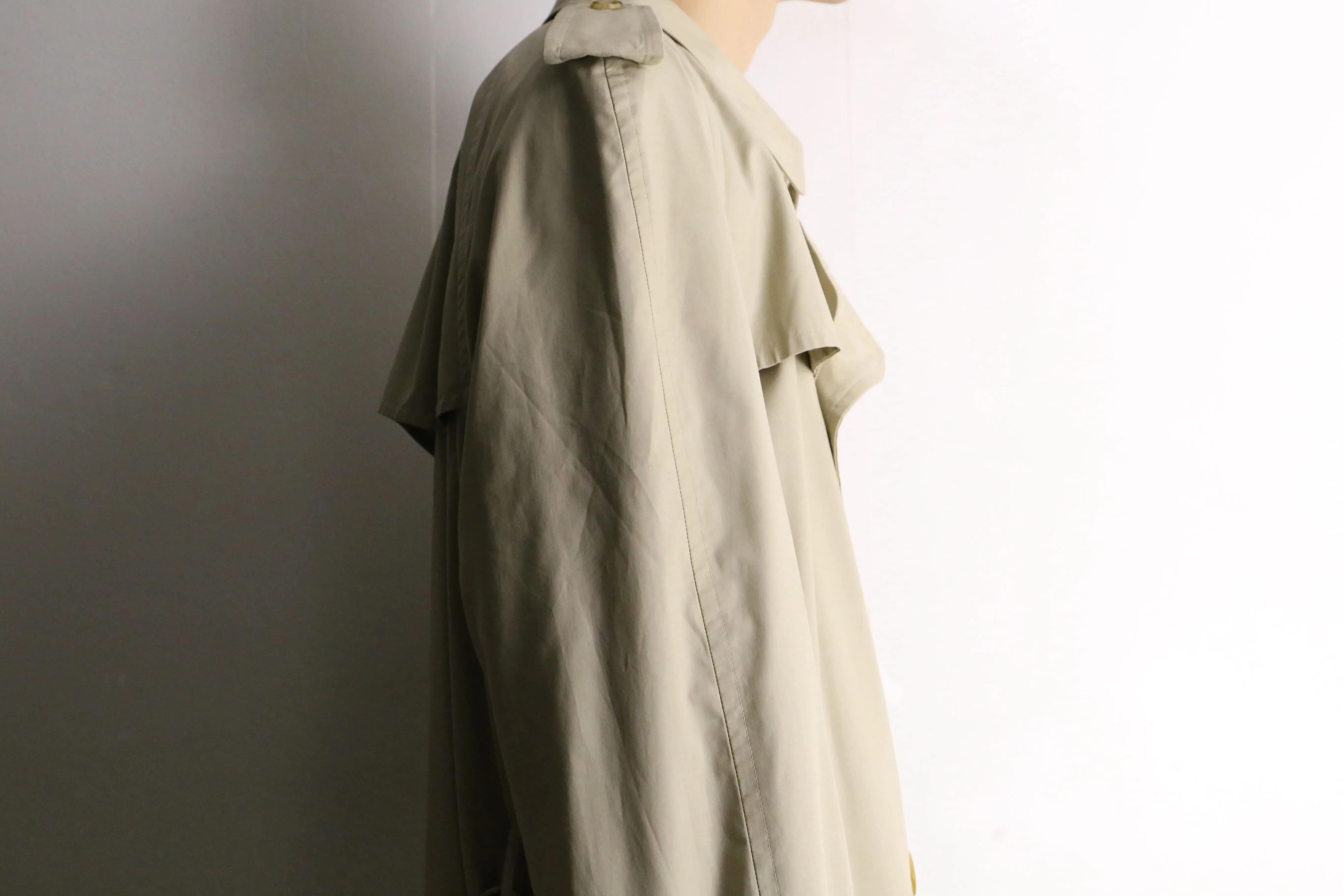 "Burberry's" natural beige long trench coat
