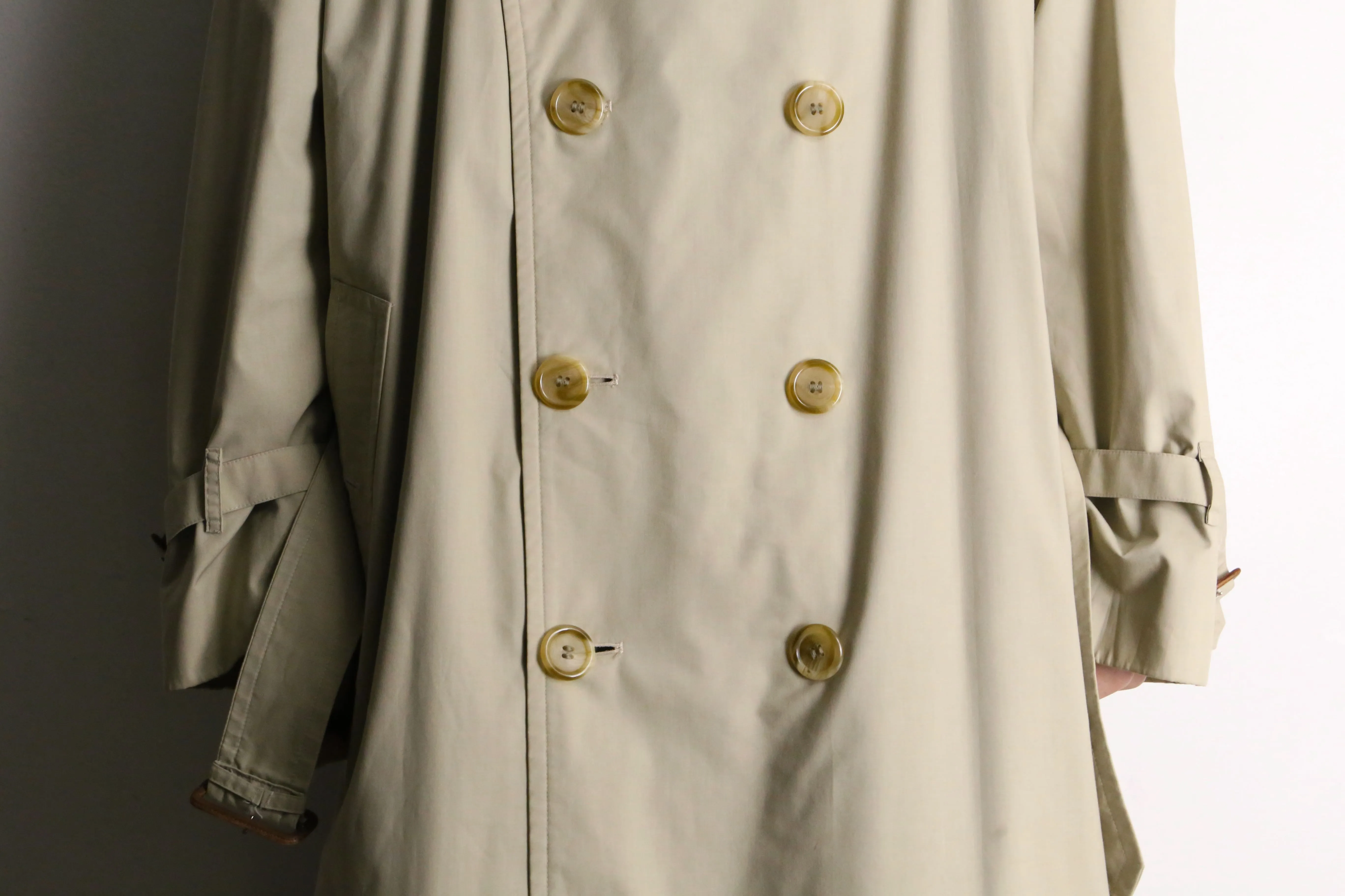 "Burberry's" natural beige long trench coat