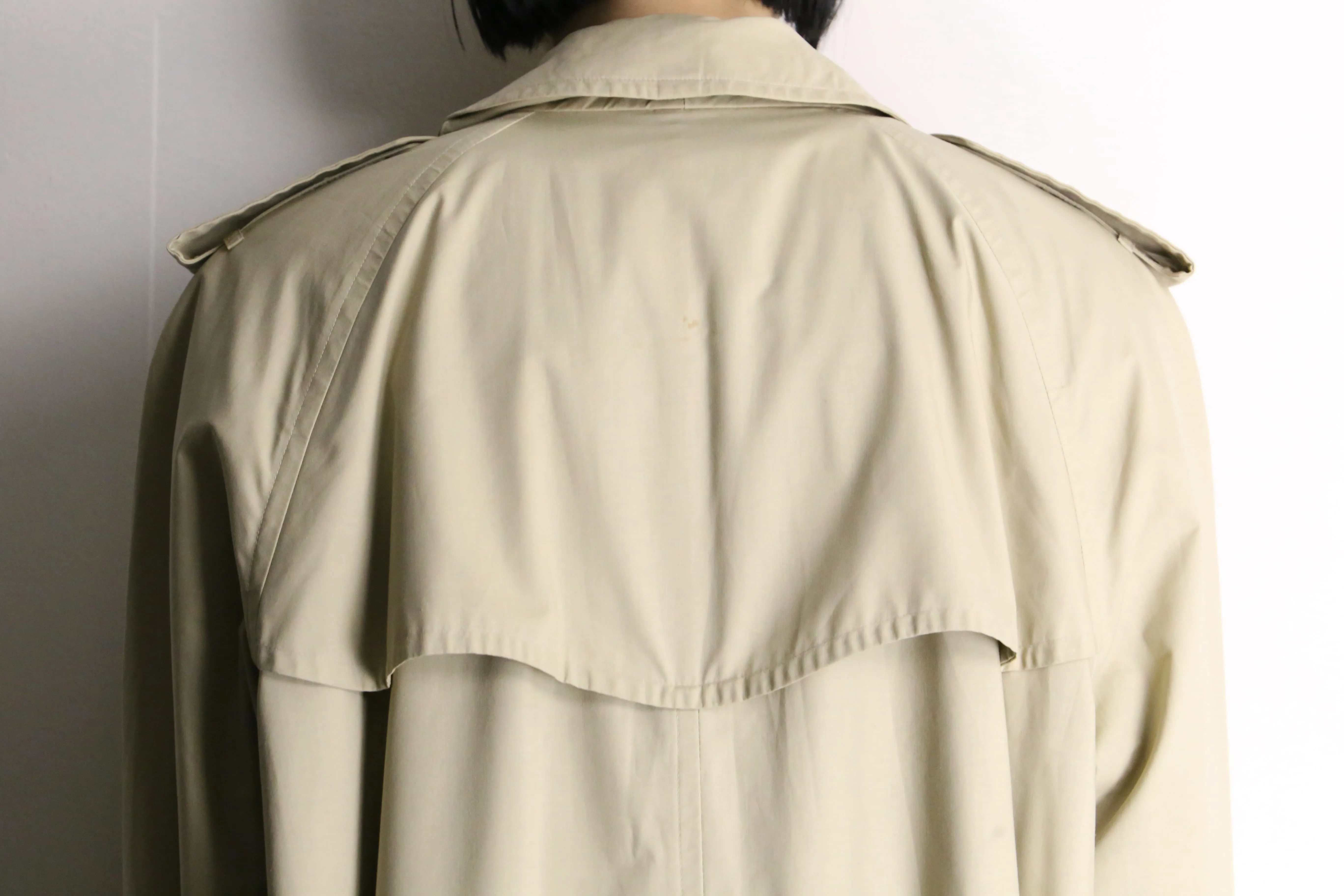 "Burberry's" natural beige long trench coat