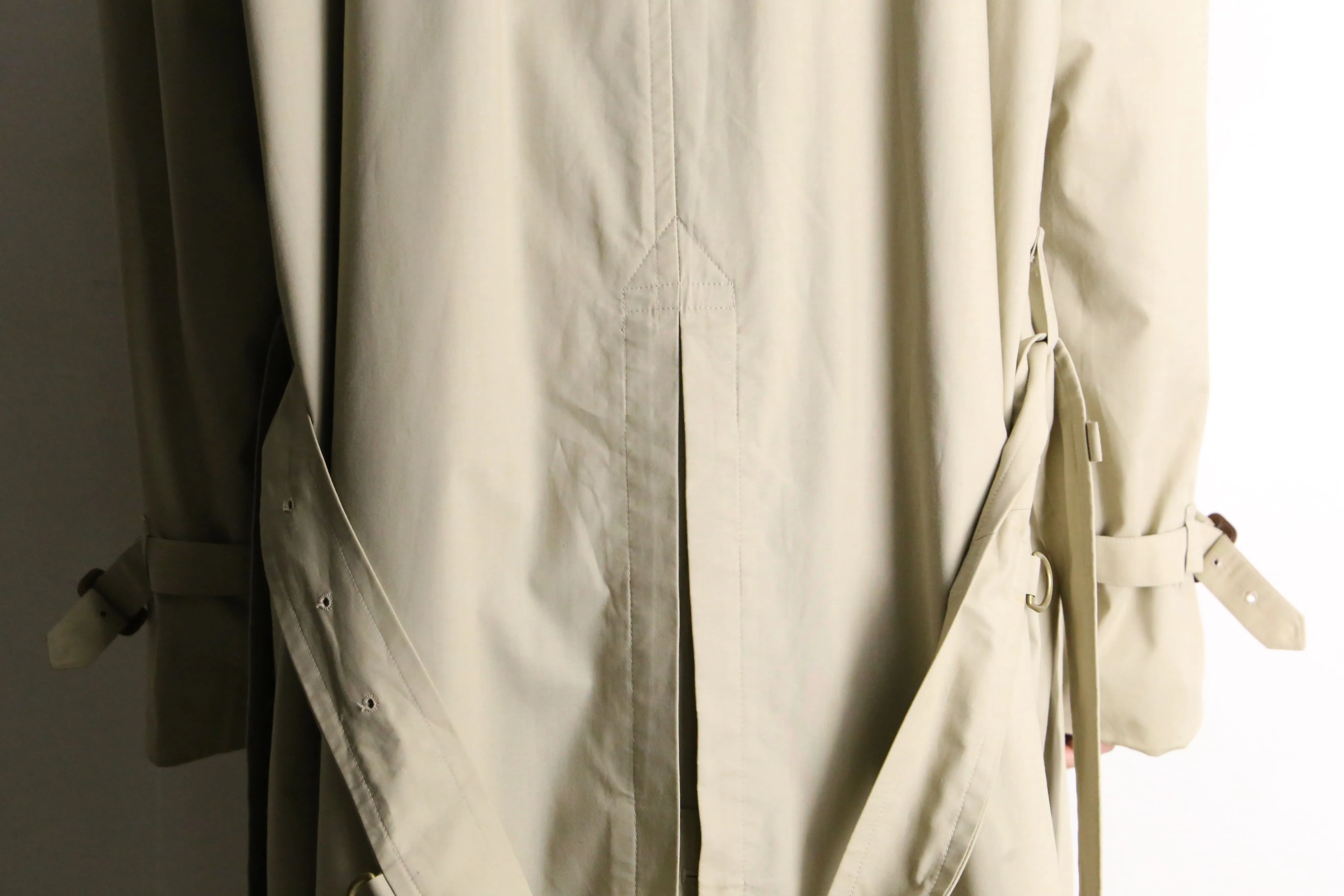"Burberry's" natural beige long trench coat