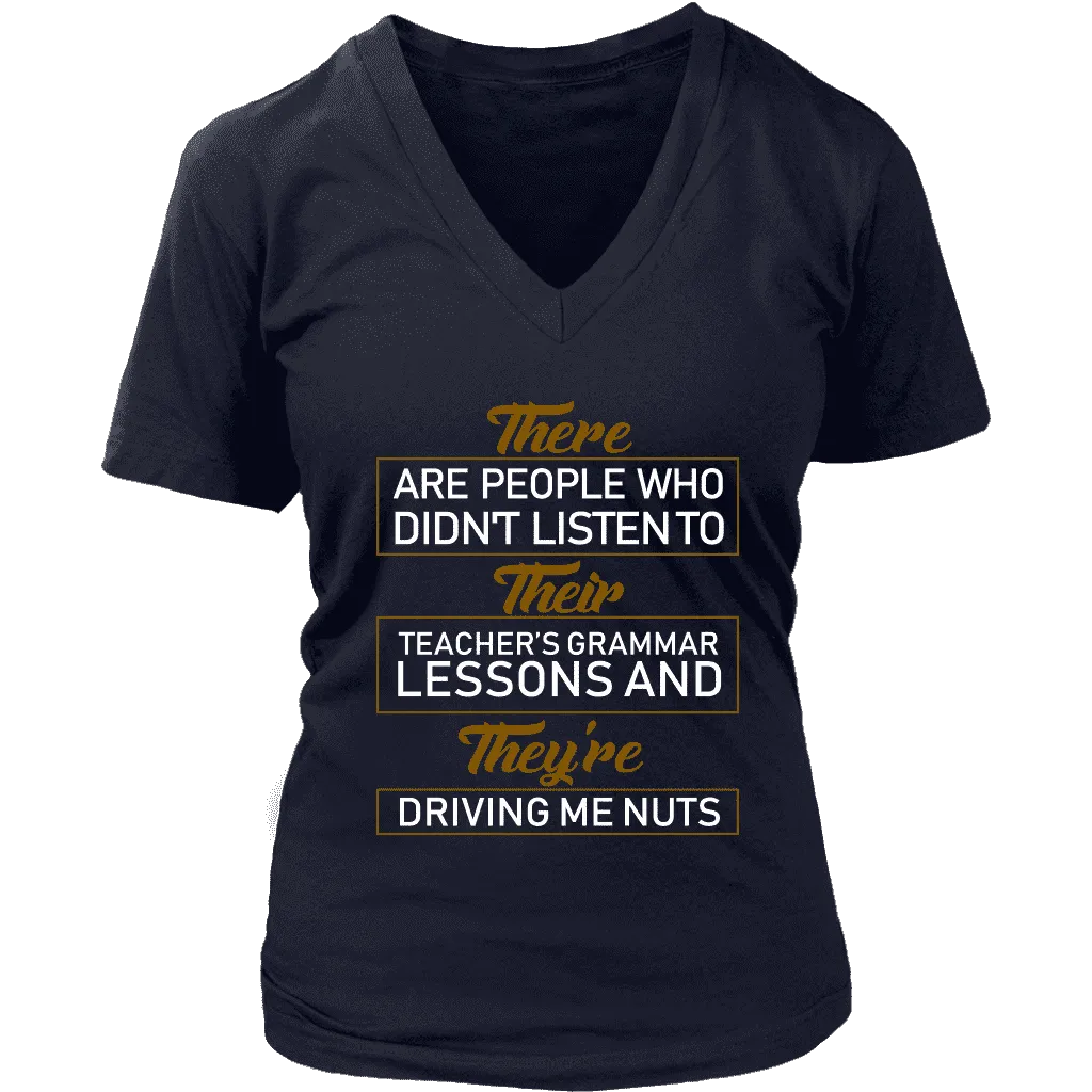 "GRAMMAR" V-neck Tshirt