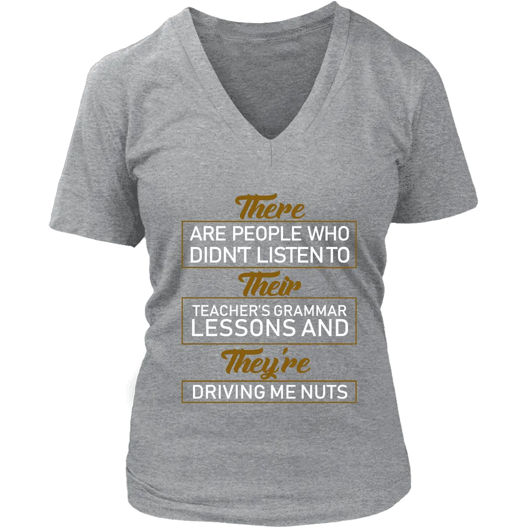 "GRAMMAR" V-neck Tshirt