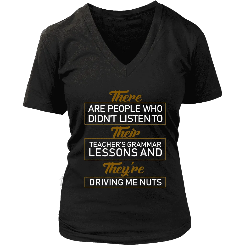 "GRAMMAR" V-neck Tshirt
