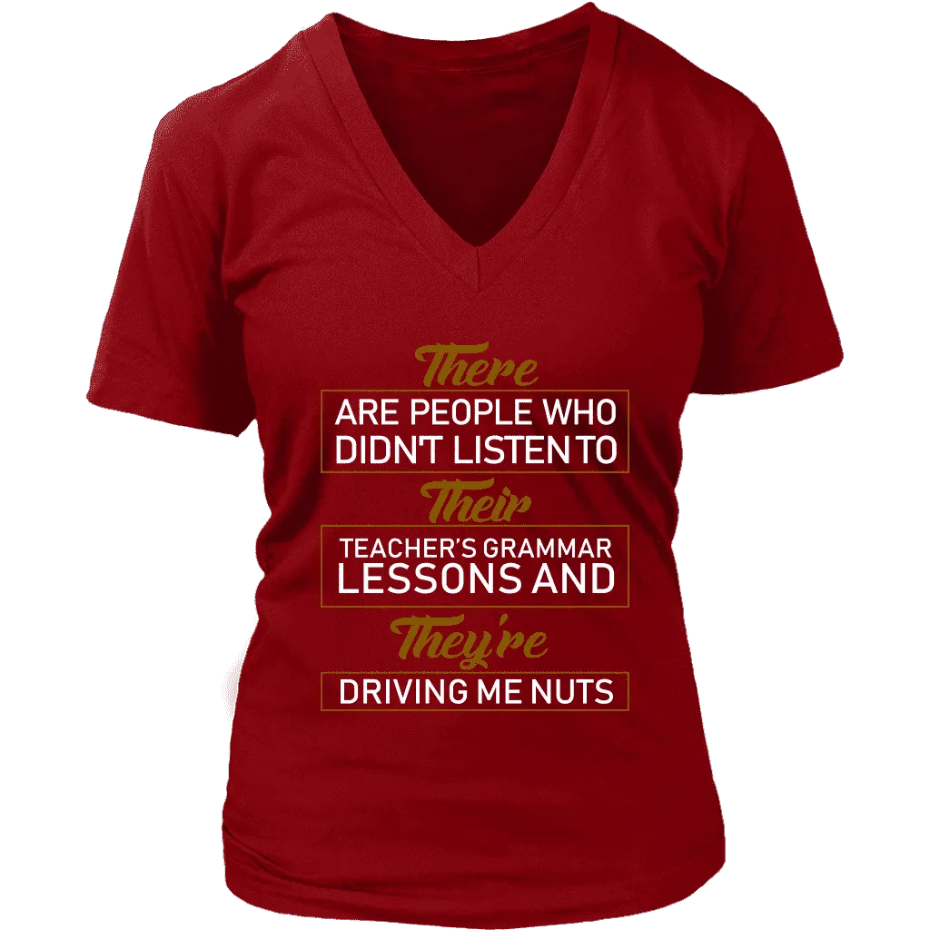 "GRAMMAR" V-neck Tshirt