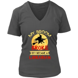 "I Became A Librarian" V-neck Tshirt